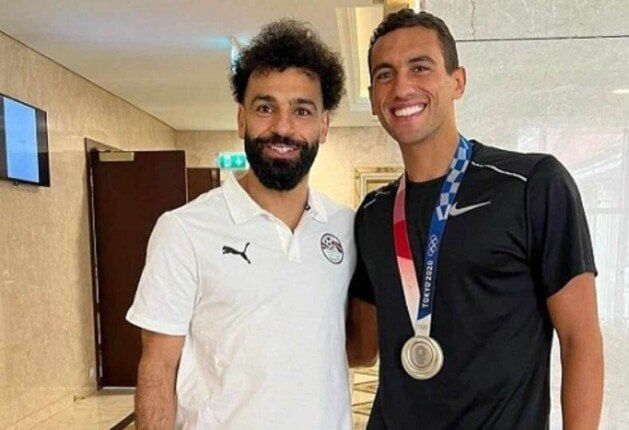 محمد صلاح يهنئ أحمد الجندي بعد ذهبية أولمبياد باريس 2024 «صورة»