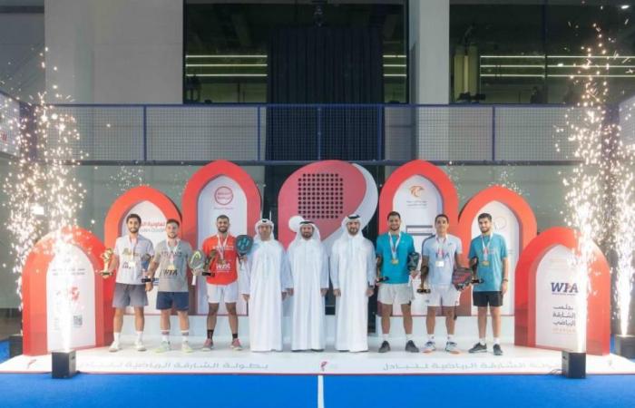 رياضة : سلطان بن أحمد يتوج الفائزين ببطولة الشارقة الرياضية للبادل