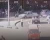 حوادث : بالفيديو.. سائق يدهس ضابط مرور بوسط البلد